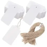 100 Pcs Large Kraft Paper Tags 2x4 Inch with Strings for Gift Arts Crafts