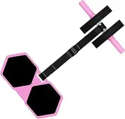 Ab Roller with Elastic Strap Double Wheels with Kneeling Pad for Indoor Fitness