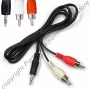 Lot10 short 3ft 3.5mm, 1/8"Stereo Male~Dual RCA~M Audio/IPOD/MP3 Cable/Cord/Wire