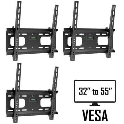 3x TV Wall Mount 32" 40" 42" 46" 50" 52" 55" Steel Bracket Tilting LCD LED VESA