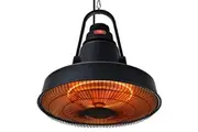 THERMOMATE 1500W Hanging Outdoor Electric Patio Heater, Radiant Carbon Fiber Element, with Remote Control