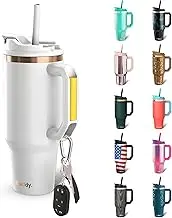 Thicc Buddy - 40 oz Stainless Steel Vacuum Insulated Tumbler with Lid and Straw for Water - Travel Mug Cupholder Friendly - Gifts for Women Men Him Her