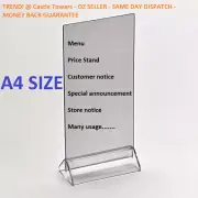 X6 Restaurant table menu Takeaway price stand Notice sign holder Sale display A4