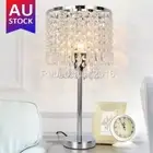 Crystal Bedside Light Room Table Desk Lamp Stainless Steel Base 220V Morden Deco