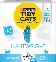 Low Dust Multi Cat Clumping Cat Litter Odor Control, Lightweight, 17 Lb Box