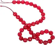 jojofuny 36Pieces Red Faceted Natural Stone Beads Energy Gemstone for DIY Jewelry Making for Bracelets and Necklaces Small Garnet Craft Supplies