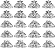 [GUZUHUKU] 20pcs Moon Moth Charm, Butterfly Luna Moth Charms Alloy Drop Unique Charms Pendants for Valentine's Day DIY Bracelet Necklace Earring Keychains Jewelry Making, Alloy, No Gemstone