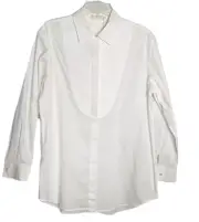 Anne Fontaine France Leozane White Tuxedo Shirt Long Sleeve Size 40 US 8