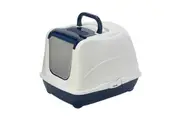 Moderna Flip Cat Enclosed Cat Litter Box, Blueberry