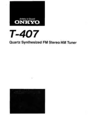 Onkyo T-407 Tuner Owners Manual