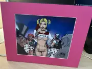 Sexy! One Of A Kind Harley Quinn Cartoon Art Cel Overlay Drawing. Penguin, Ivy.