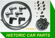 IGNITION LEAD KIT & CAP for DAIMLER CONSORT 2½ lt 1950-53 c/w CHAMPION Plug Caps