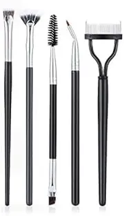 INENK Eyelash Brush Separator with Comb kit, Lash Wand Fan Tool for Eyebrow Application, Prevents Clumping, Easy-to-Use Cosmetic Brush