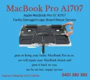 MacBook Pro 15" A1707 2016 2017 Faulty Damaged Logic Board Repair Service