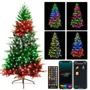 6FT Smart Prelit Christmas Tree DIY Color Changing, Artificial Christmas Tree...