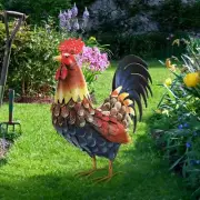 Handmade Rooster Decor Garden Statue Chicken Yard Art Sculpture Outdoor Decors