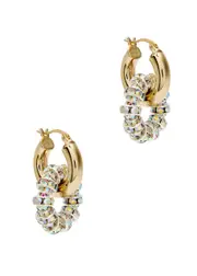 Pearl Octopuss.y Les Créoles Petite 14kt Gold-plated Hoop Earrings ONE SIZE