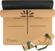 Premium Cork Yoga Mat – 5mm Thick, Non-Slip, Eco-Friendly with Alignment Lines