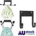 Multi-function Steel Wall Mount Ironing Board Hook Holder Dryer Storage Shelf AU
