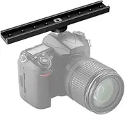 BGNing Dual Cold Shoe Extension Bar, Cold Shoe Splitter, 18cm Extension Rail Bracket Bar 1/4" Screw Cold Shoe Mount for Flash Speedlite Video Light Microphone
