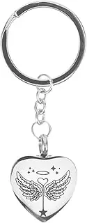 LIGHTAOTAO Heart Shaped Urn Keychain for Pet Ashes Durable Memorial Key Chain Pendant Portable Keepsake Container for Remembrance and Tribute