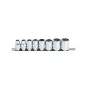 SP Tools 8Pcs 3/8" Drive Socket Rail Set - 12 Point SAE Chrome Vanadium Steel