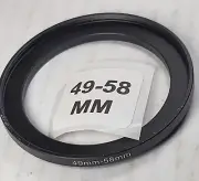 49-58mm Metal Step Up Lens Filter Converting Adapter Ring 49mm-58 E49-E58 49-58