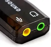 USB External Sound Card Adapter, 5.1 Channel Virtual Surround Sound, 3D Audio Support