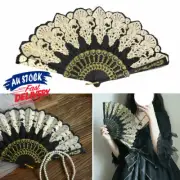 Lace Folding Fan Hand Held Silk Wedding Dance Party Flower Nice Spanish Style