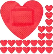 20pcs Heart Shaped Bandages Cute Wounds Patches Breathable Woundplasts Protectors for First Aid Wounds Care Helps S
