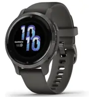 Garmin Venu 2S GPS Watch - Slate Stainless Steel Bezel with Graphite Case