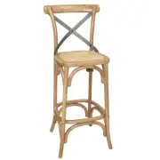 BOLERO WOODEN BARSTOOL WITH BACKREST GG657
