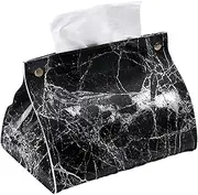 Leather Tissue Box | Table Napkin Holder | Tissue Paper Case | Tissue Dispenser Box | Marble Print Boxes | Cute Tissue Cover for Cars | Desktop Tissue Box for Bathroom, Toilet, Home