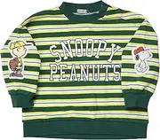 [Peanuts] 221158301 Snoopy Trainer, Fleece Lining, Allover Pattern, Switching, Border, Logo, Children's Clothes, Boys and Girls