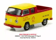 GREENLIGHT 1/64 CLUB V-DUB 1976 VOLKSWAGEN T2 TYPE 2 CREW CAB PICKUP SHELL OIL