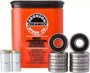 Bronson Speed Ceramic Skateboard Bearings, Cleaning Unit, Spacers, Washers, Extr