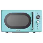 Total Chef Blue 20 L Retro Microwave Oven 700W Quick Start 8 Pre Cooking Mode
