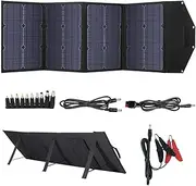 Solar Panel, Folding Solar Panel Folding 18V Mobile Phone Notebook Outdoor Power Supply 120W Can Store Electricity Solar Folding Bag for RV, Camper, Vehicle, Caravan