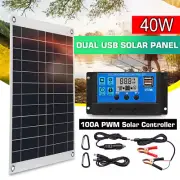40W Solar Panel System Charge Controller Power Generation Solar Panel kit 100A