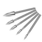 5Pcs Wood Carving Drill Bits HSS Engraving Drill Bit Set Solid Carbide Root Milling Grinder Burr Precise Woodworking Car
