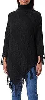 [VILA] Female Poncho Knitted Turtleneck