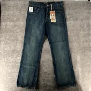 Fender Hard Rock Men's Blue Denim Jeans Size 34x33 NEW w/Tags