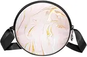 [FVQL] Round Crossbody Bag Purse Messenger Bag Shoulder Bag, art pattern marble pattern