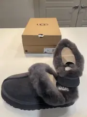 UGG Disquette Platform 1122550 Charcoal Grey Women Size 8 Brand New In Box