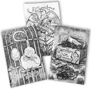 Bird Dreams Zines - Plumage - Feast - Noise - Bird Art Pen and Ink - Poxodd