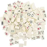 HAWILLOSCH Mini Mahjong Tiles Set for Travel Lightweight Mahjong Game Set for Boys and Girls