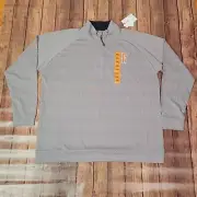 Champion Mens Pullover Gray Quarter Zip Cal State Fullerton Titans Long Sleeve