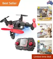 HS190 Foldable Mini Nano RC Drone for Kids Gift Portable Pocket Quadcopter wi...