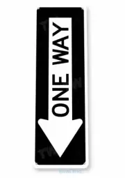 ONE WAY 11 X 4 TIN SIGN AUTO AUTOMOBILE MECHANIC ADVERTISEMENT DIRECTION SIGNAL
