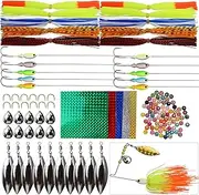 Dovesun Spinner Making Kit Fishing Lure Making Kit Bass Lures Trout Lures Fishing Gift, Inline Spinners/Spinnerbaits/Smile Blades Lure Making Kit, 228pcs/107pcs/15pcs